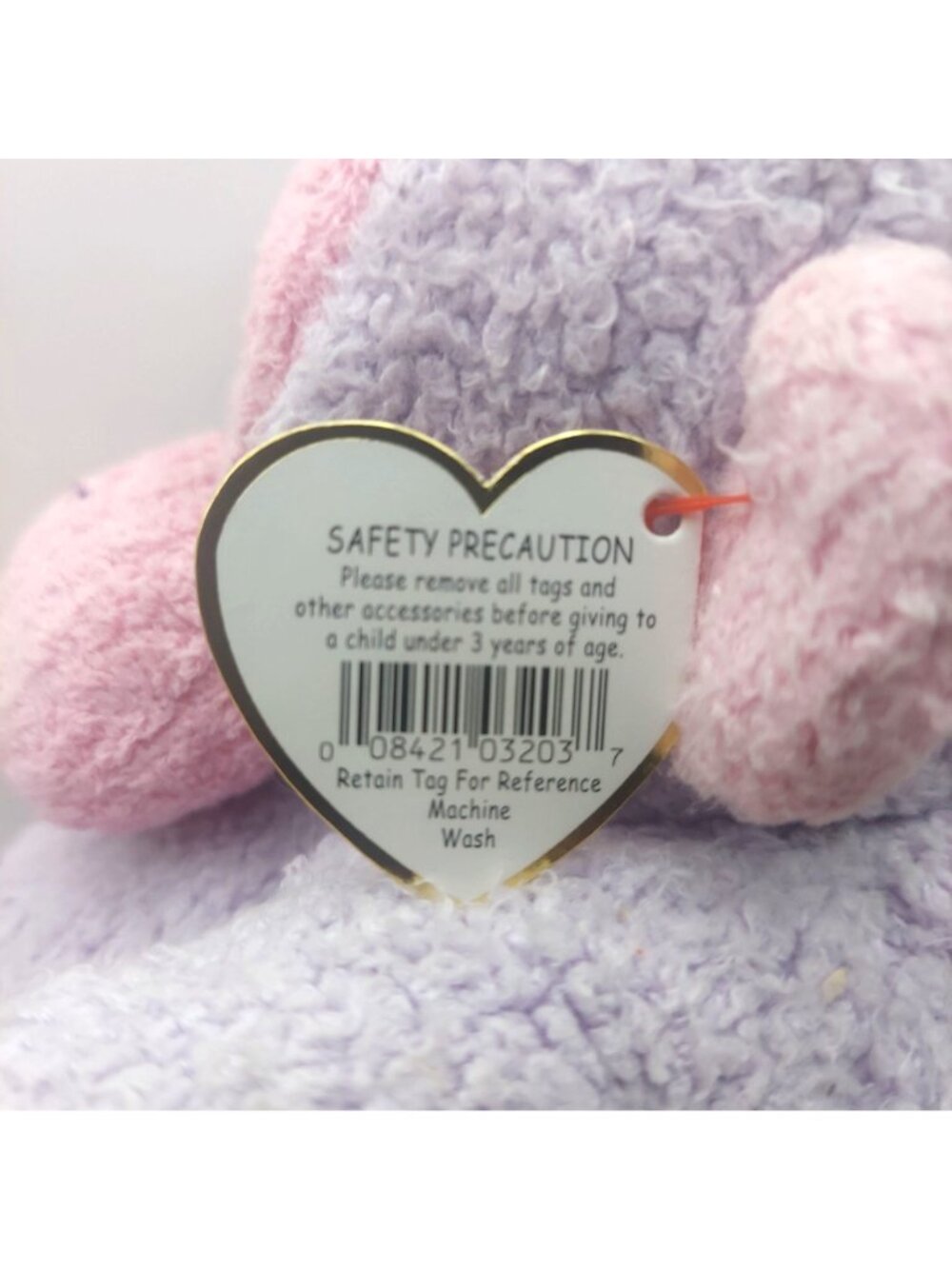 Ty Baby Pillow Pals Monkeybaby Plush Toy Rattles Purple Pink Stuffed Monkey 1999 - Picture 4 of 8